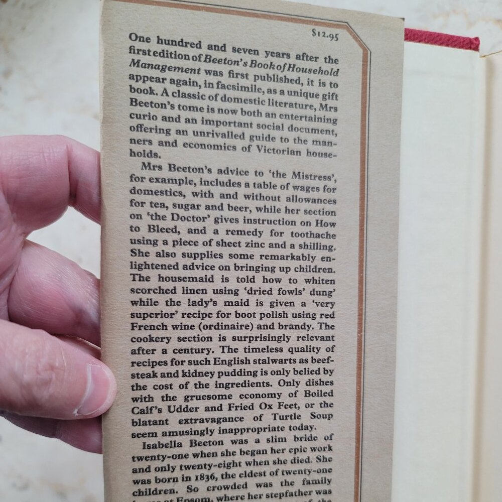 Beeton's Book of Household Management - First Edition Facsimile. 1969- Very Good - Picture 3 of 5